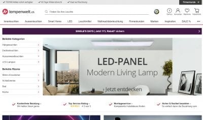 Lampenwelt.ch Online-Shop für Lampen & Leuchten in der Schweiz