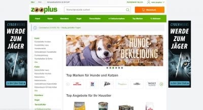 Zooplus Homepage