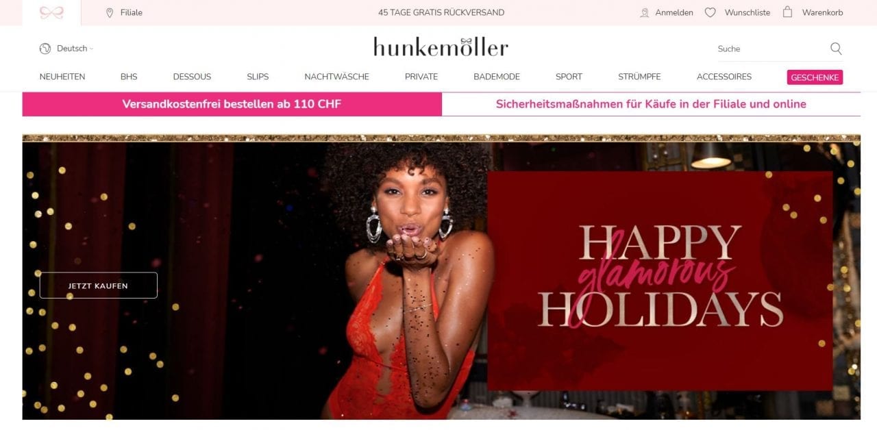 Hunkemöller Website