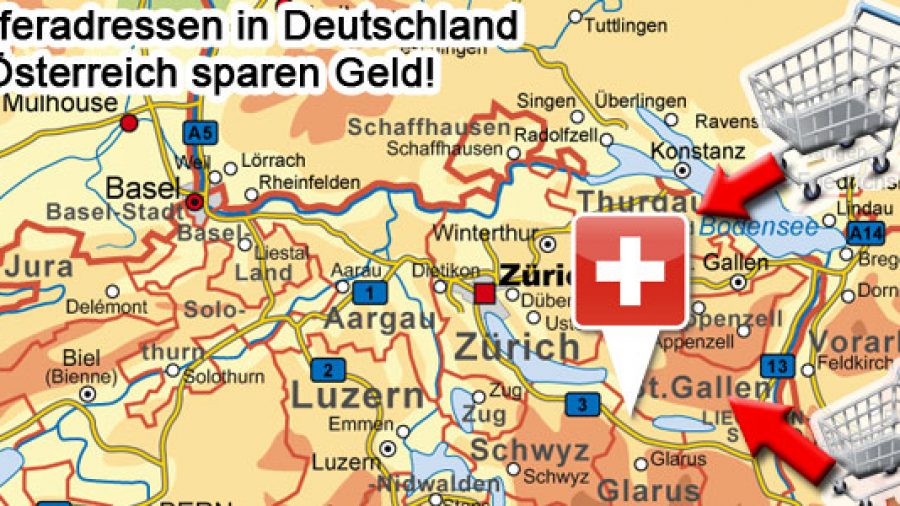 Lieferadresse in Deutschland & Österreich für Schweizer